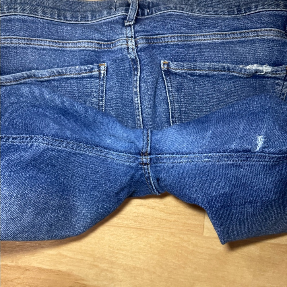 AGOLDE Button Fly High Rise Slim Nico Shoreline Distressed Tear Jeans Size 31 - Picture 6 of 8